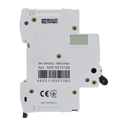 Автоматический выключатель АСКО-УКРЕМ ВА UProfi 3р, 100А D, 6kА, A0010210128