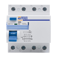 Устройство защитного отключения АСКО-УКРЕМ UTrust 3P+N 40А, 30mА АС, A0010210140