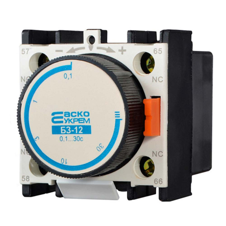 Блок задержки АСКО-УКРЕМ БЗ-12 (0,1-30 сек при выключении) (LA3-DR2), A0040050002