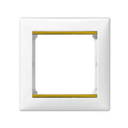 Рамка одинарна LEGRAND Valena, 774481, білий/жовтий опал - 1