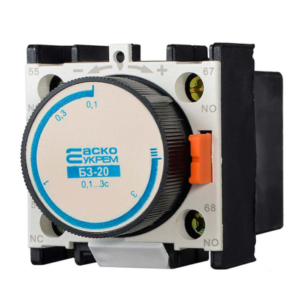 Блок задержки АСКО-УКРЕМ БЗ-20 (0,1-3 сек при включении) (LA2-DТ0), A0040050004