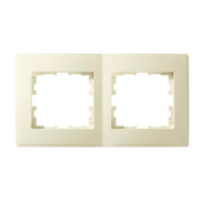 Рамка Lezard LESYA двухместная, горизонтальная, крем, 705-0300-147