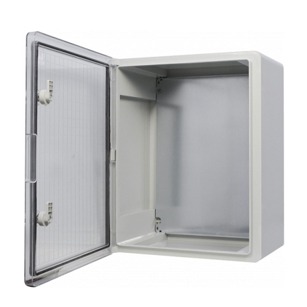 Корпус АБС-пластик АСКО-Укрем, ударостойкий, с монтажной панелью, прозрачные дверки, 40*50*18, ІР65, A0270010030