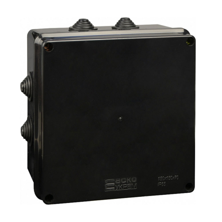 Коробка распределительная АСКОУКРЕМ UAtmo, 150х150х70, IP55, чёрная, A0150170035 - 1