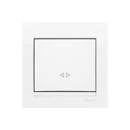 Выключатель перекрестный Lezard DERIY одноклавишный, белый, 702-0202-107