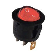 Переключатель TNSy5500717, AC 240 В, 6 A, KCD1-5-101N G/B, красный, круглый, с подсветкой