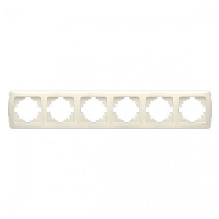 Рамка шестерная горизонтальная VIKO CARMEN, 90572106, крем - 1
