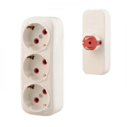 Трійник Lezard 715-0800-608 із заземленням, прямий