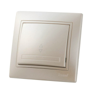 Вимикач прохідний Lezard MIRA одноклавішний, перлинно-білий перламутр, 701-3030-105