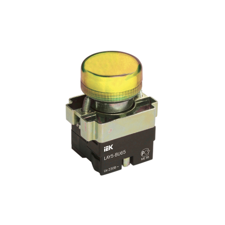 Светосигнальный индикатор IEK LAY5-BU65, BLS50-BU-K05, желтый - 1
