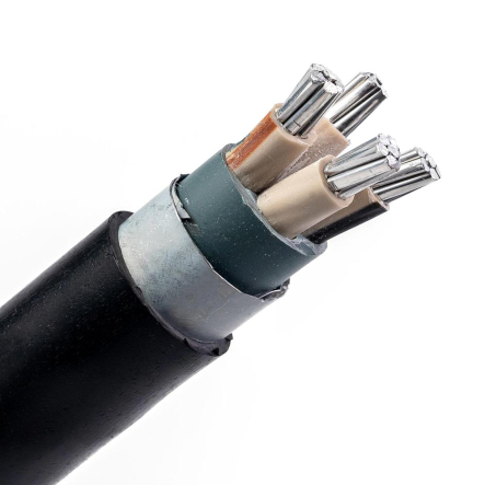 Кабель силовий з алюмінієвими жилами в броні та захисному шлангу АВБбШв 4х35 - 2