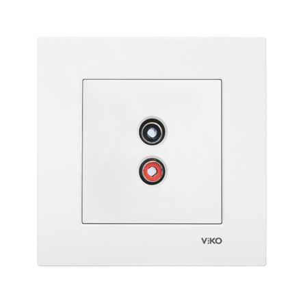 Розетка аудио (для динамиков) VIKO KARRE, 90960037, белый - 1