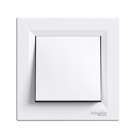 Выключатель одноклавишный, самозажимной, Schneider Electric ASFORA, белый, ЕРН0100121 - 1