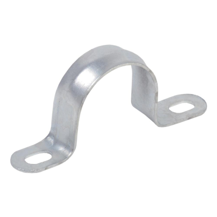 Скоба металева дволапкова, IEK, CMA11-38-100, d38-40 мм - 1