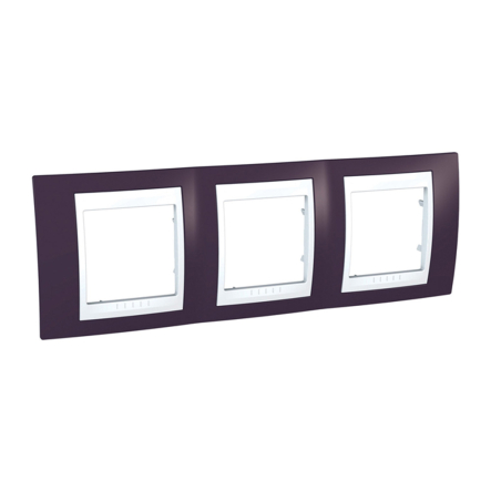 Рамка 3-місна гранат/білий Schneider Electric Uniсa PLUS, MGU6.006.872 - 1