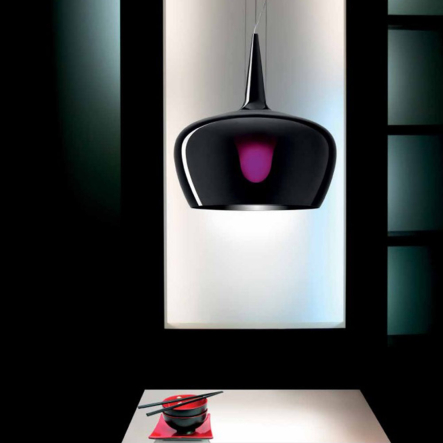 Подвес Leucos Idea Witch 1х205W, E27, D44, черный прозрачный, 0703305565602