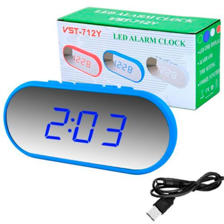 Годинник VST-712Y-5, синій, USB - 3