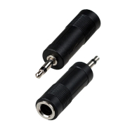 Перехідник шт. 3,5 стерео - гн. 6,3 стерео, пластик