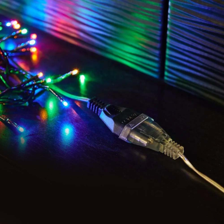 Удлинитель для гирлянды на 5м, вилка ЕС, прозрачный