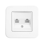 Розетка двойная компьютерная VIKO Rollina, 90420034, белая