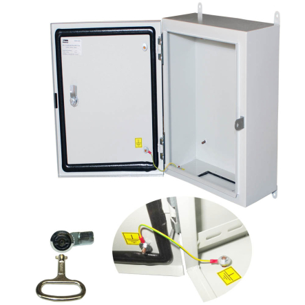 Бокс монтажный навесной Билмакс BW t=1,2-(200х300х200) IP65 У2 без панели, метал. замок, Б00052705 - 1