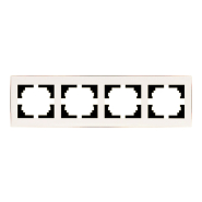 Рамка Lezard RAIN чотиримісна, горизонтольная жемчужно-білий перламутр, 703-3030-149