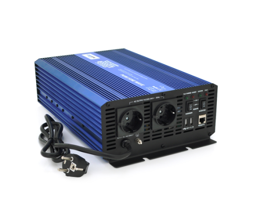Інвертор напруги Carspa-CPS2000-122, 12V/220V, 2000 W, правильний синус - 1
