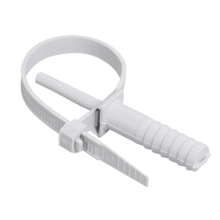 Хомут с дюбелем Wave, 90x7 мм, білий (50 шт в уп.) - 1