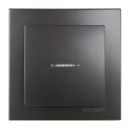 Выключатель одноклавишный с подсветкой антрацит, NILSON+Touran, 24161002