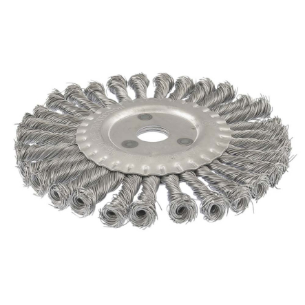 Щетка дисковая D180 из плетеной проволоки отв. 22,2мм - 1