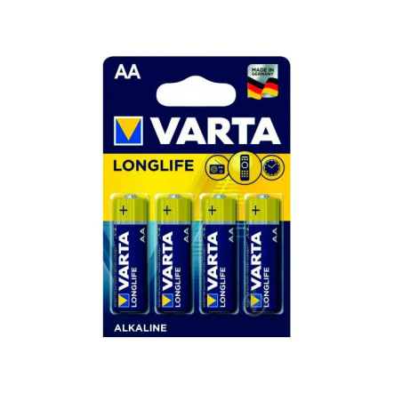 Батарейка VARTA LR06, 1.5 В, AA, Alkaline, LongLife, цена за упаковку, продаем поштучно, 4106101414 - 1