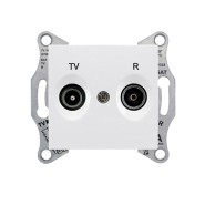 Розетка TV/R проходная Schneider Electric Sedna, белая, SDN3301821