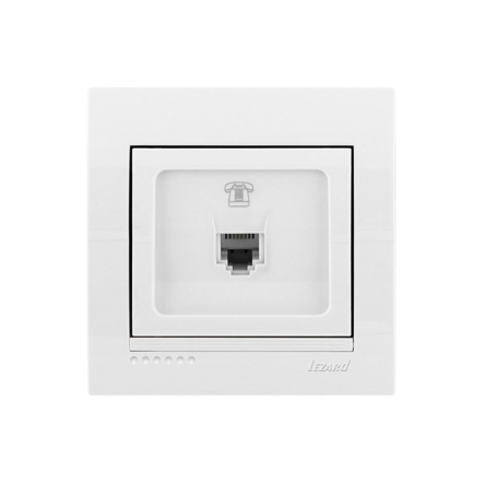 Розетка телефонная евро Lezard DERIY, белая, 702-0202-137 - 1