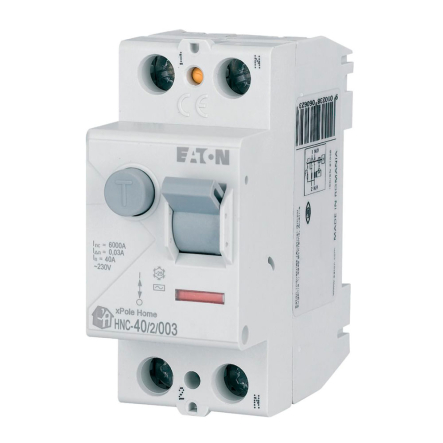 Дифреле (УЗО) EATON HNC-40/2/003, 2P, 40A, АC, 30мА, 194691