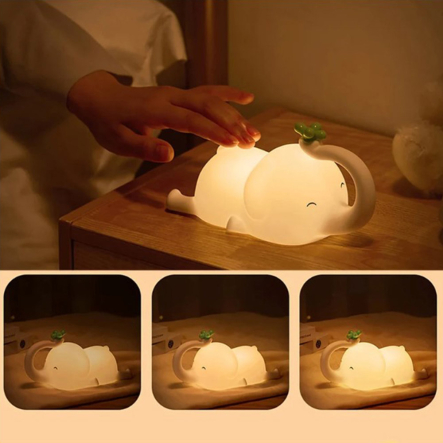 Ночник-игрушка Слоник Valeso D5, 2W, 3000K, 178х90х85 мм, пищевой силикон