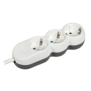 Подовжувач IEK UNO У03В 3 місця 1,5м із заземленням 3х1,5мм2 16А/250В, WYP53-16-03-D15-Z