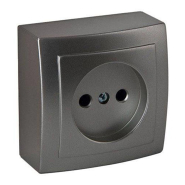 Розетка Антрацит Themis