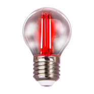 Лампа LED Filament VELMAX, 2 Вт, E27, 220 В, G45 червона