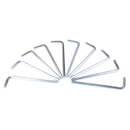 Ключ шестигранный Mastertool CrV 10.0мм, L40-170мм, 10шт, 75-0010 - 1