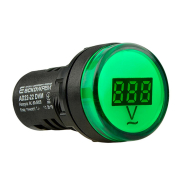 Вольтметр цифровой АСКО-УКРЕМ AD22-22DVM зеленый, ⌀22мм, A0190010011