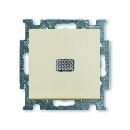 Вимикач одноклавішний з підсвічуванням ABB Basic 55, 2006/1 UCGL-92-507, слонова кістка - 1