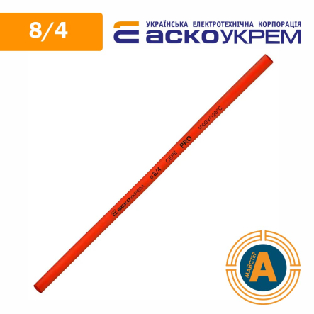 Трубка термоусаживаемая (ТУТ), АСКО-УКРЕМ, d - 8,0/4,0 мм., красная PRO, A0150040505 - 1