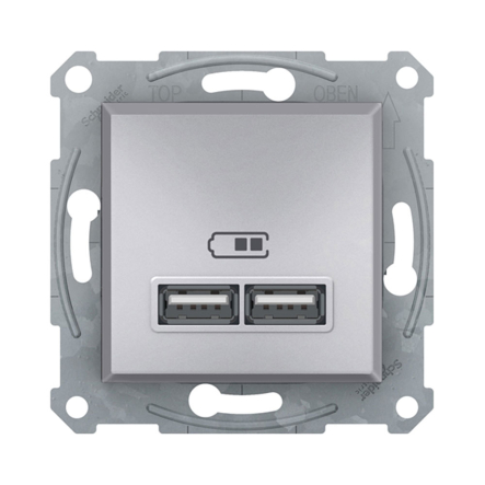 Розетка USB 2,1А Schneider Electric ASFORA, алюминий, EPH2700261 - 1