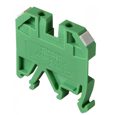 Клеммник винтовой JXB-2,5х35 зелёный, АСКО-УКРЕМ, A0130010010