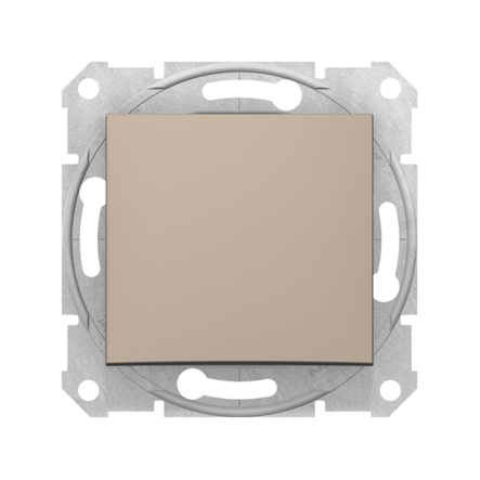 Выключатель одноклавишный, проходной, Schneider Electric Sedna, титан, SDN0400168 - 1