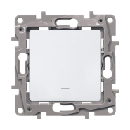 Вимикач одноклавішний з підсвічуванням Legrand Etika, 672203, білий