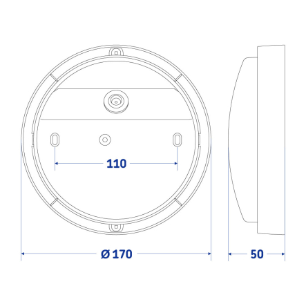 Светильник LED Violux ATOM UA 12W, 5000K, 1200Lm, IP54, 170х50 мм, антрацит
