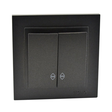 Выключатель 2кл. проходной, Mono Electric, DESPINA, графит, 102-202023-111 - 1