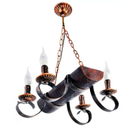 Люстра підвісна дерев'яна SIRIUS S7102/4 темний випал