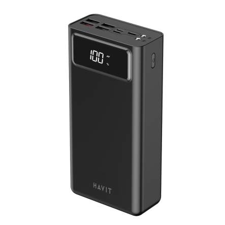 Повербанк (УМБ) HAVIT HV-PB56, 40000 мАч, Black QC+PD - 1
